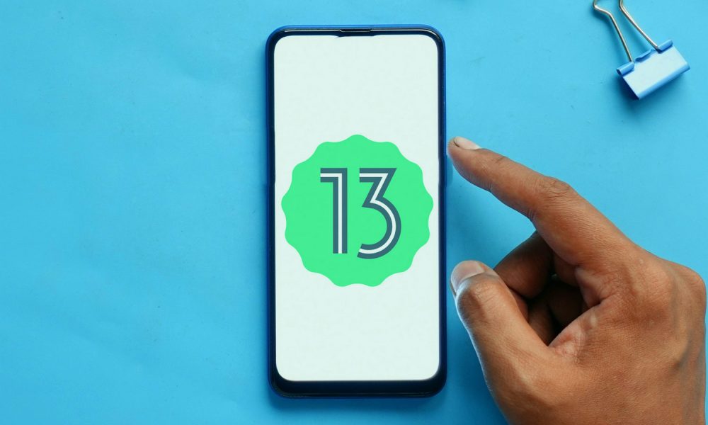 A phone running Android 13.