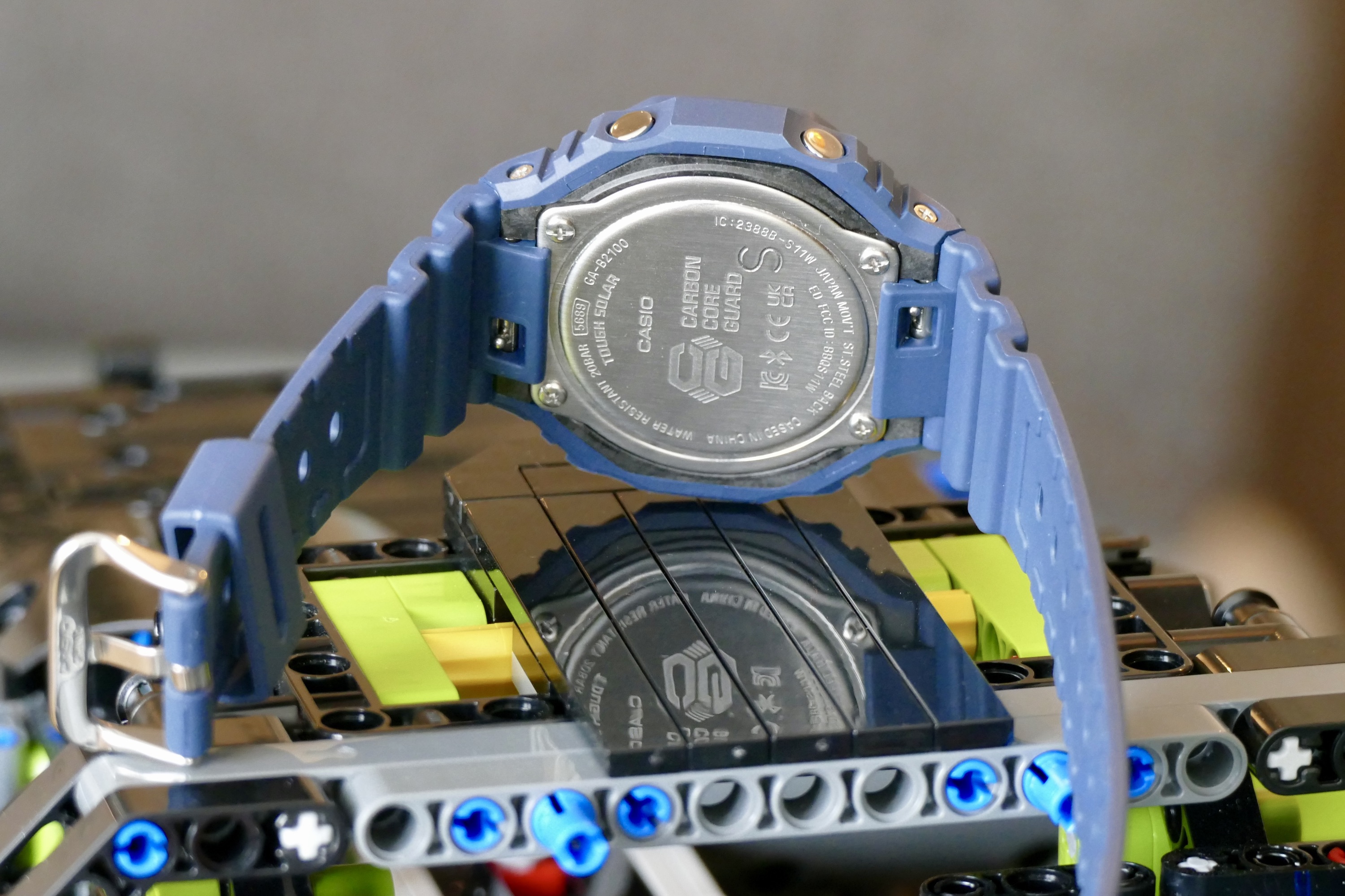 The G-Shock GA-B2100's case back.