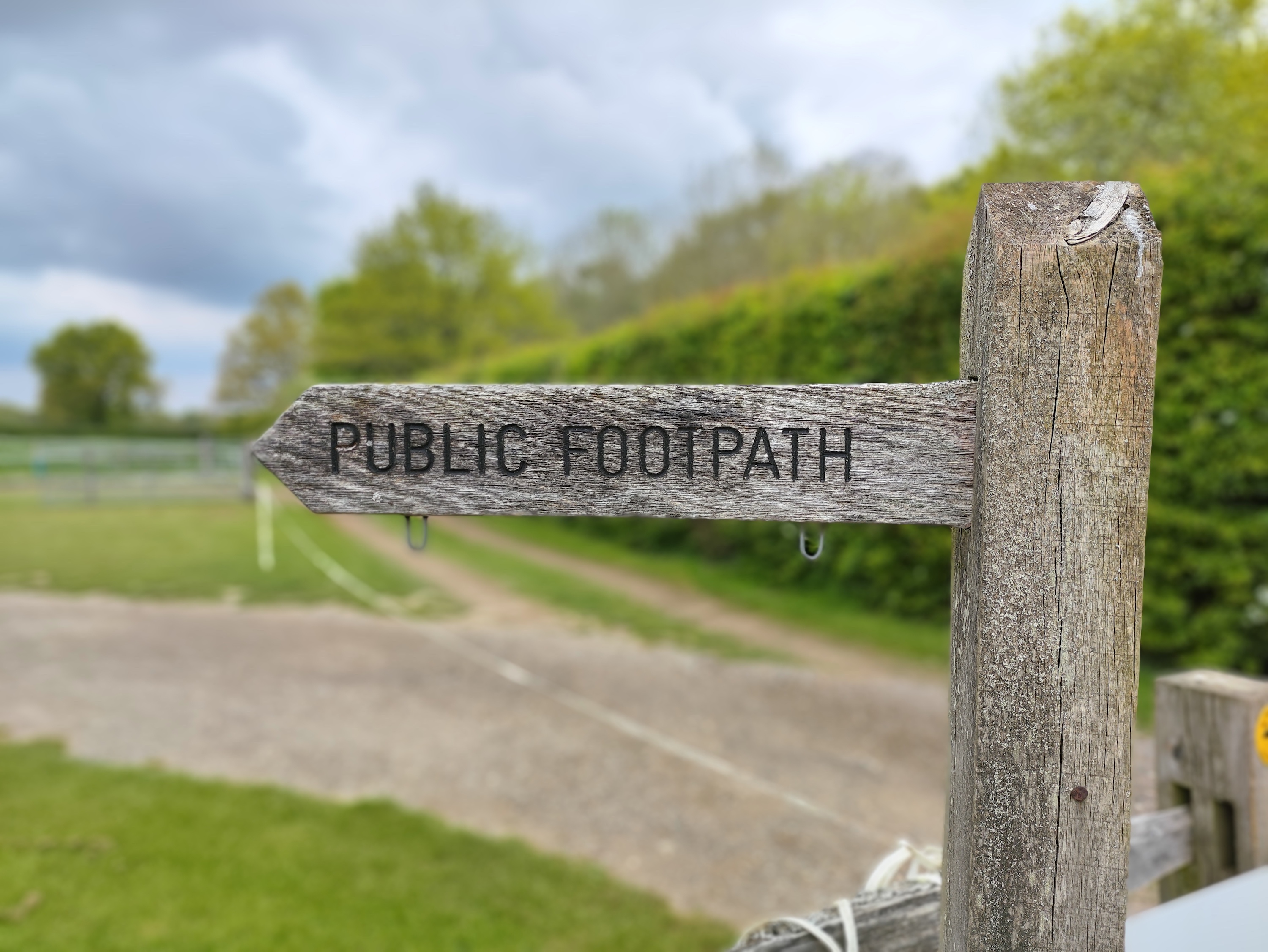 Portrait mode photo of a sign taken with the Poco F4 GT.