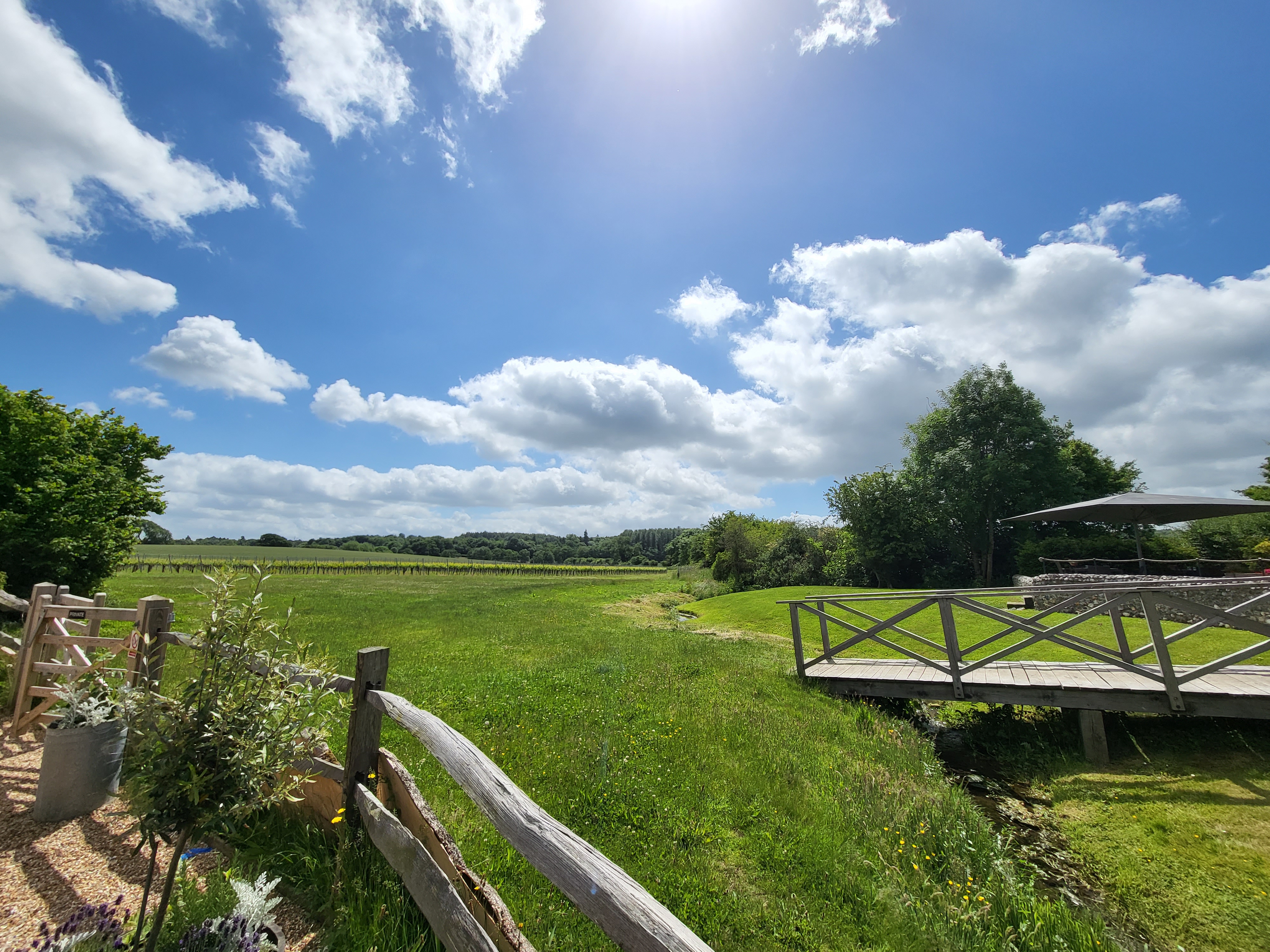 Galaxy Z Fold 3 wide-angle photo of the countryside