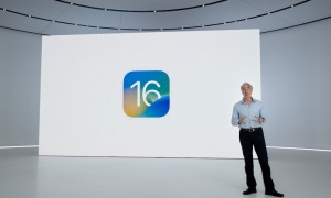 iOS 16 on stage at WWDC 2022.