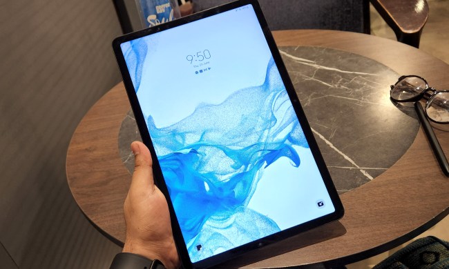 Front face of Samsung Galaxy Tab S8.