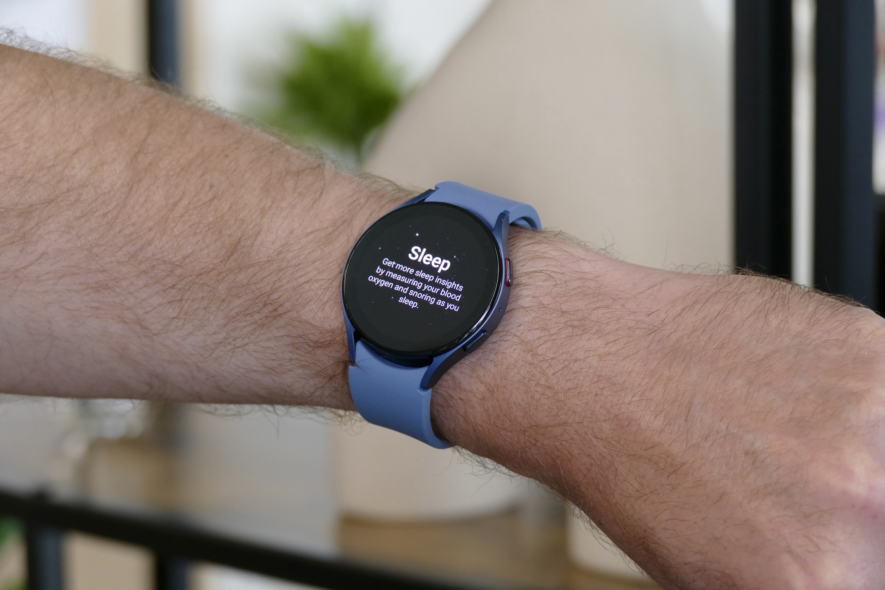 Samsung Galaxy Watch 5 44mm on a mans wrist.