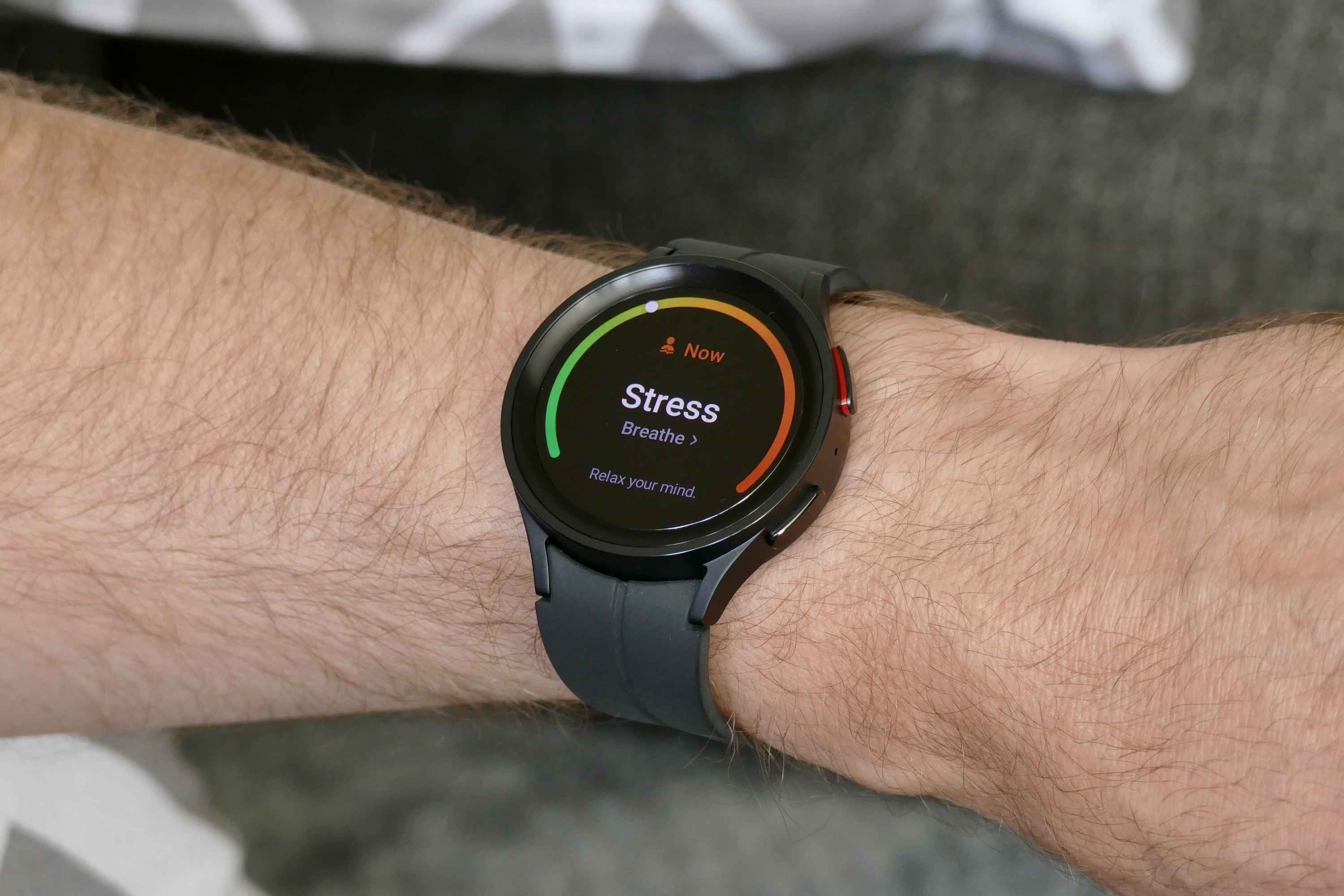 Stress measurement on the Galaxy Watch 5 Pro.