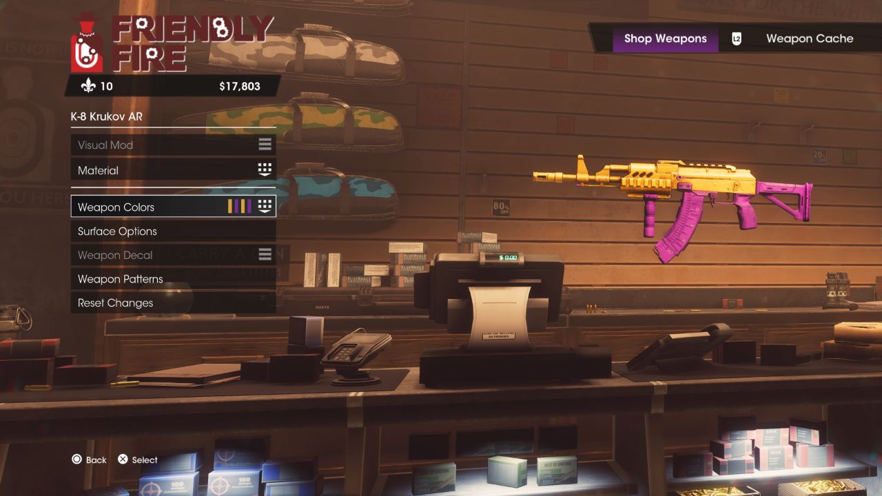 saints row how to upgrade weapons gun customize colors