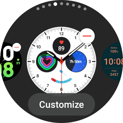 Changing watch face on Galaxy Watch 5.