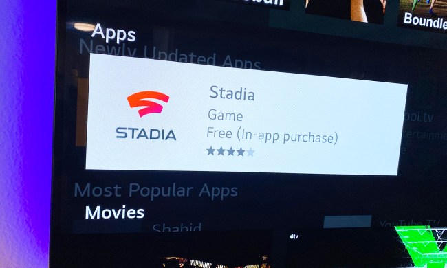 Google Stadia on an LG TV.