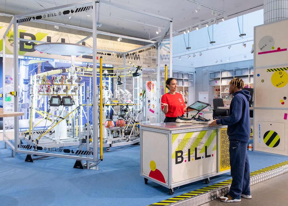 BILL, Nike's sneaker-cleaning robot.