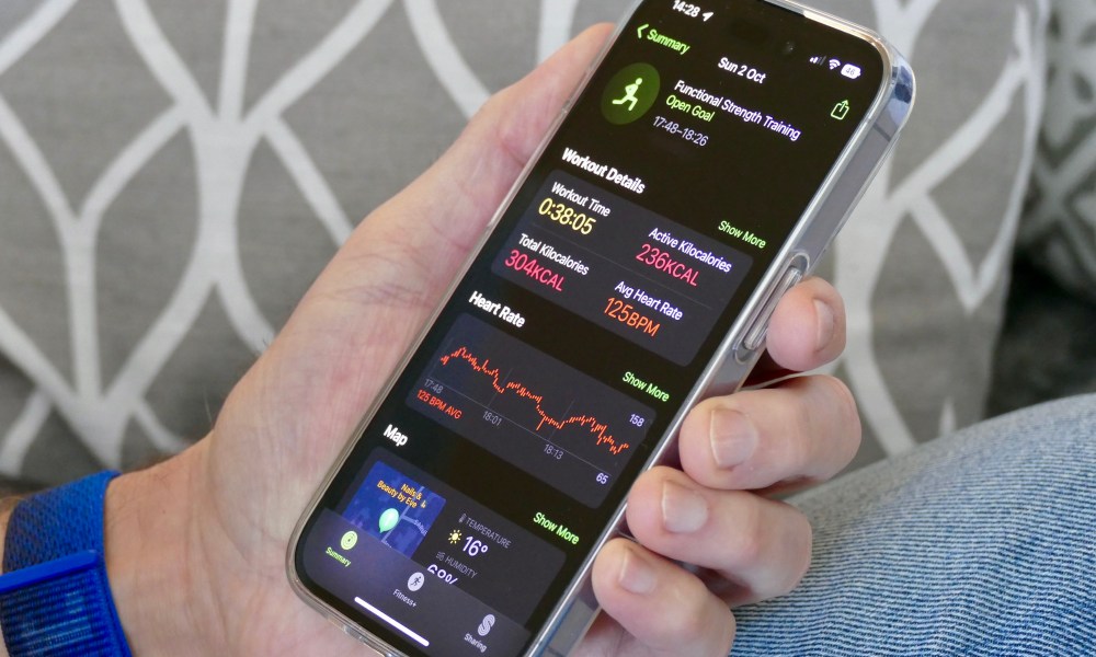 Apple's Fitness app on the iPhone 14 Pro.