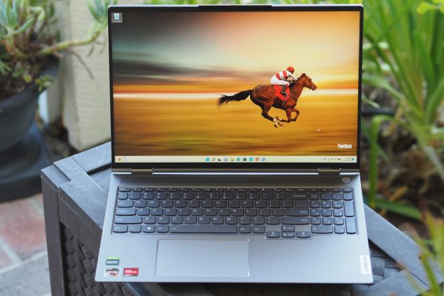 Lenovo ThinkBook 16p Gen 3 front view showing display and keyboard deck.