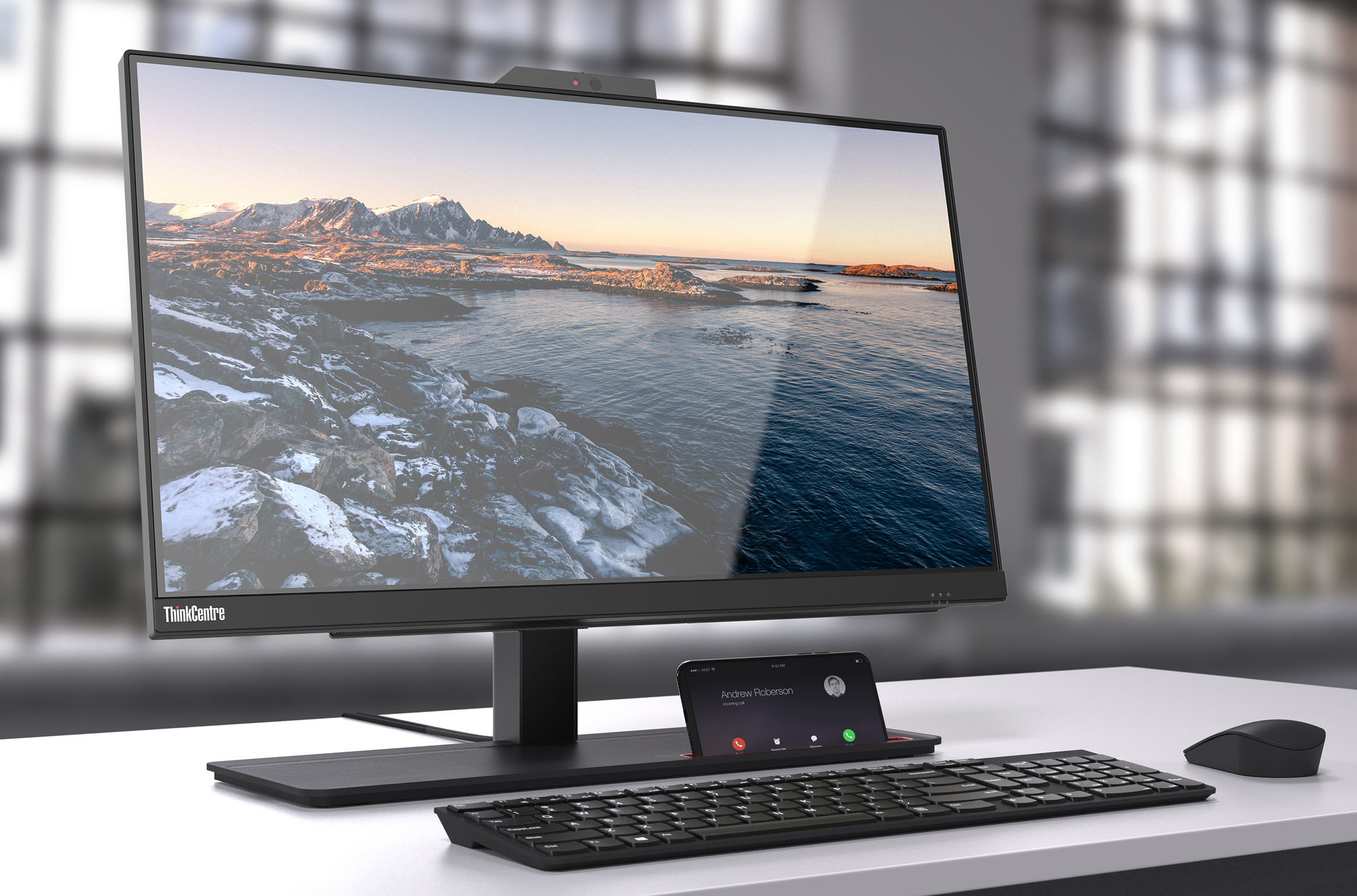 The Lenovo ThinkCentre M90a All-in-One PC.