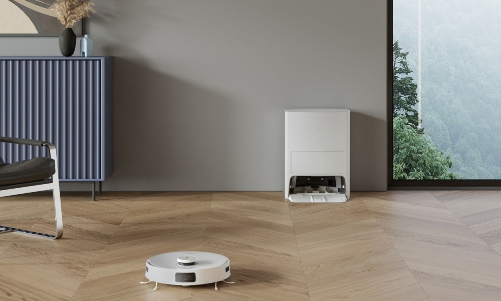 ECOVACS DEEBOT T1 OMNI with nearby dock