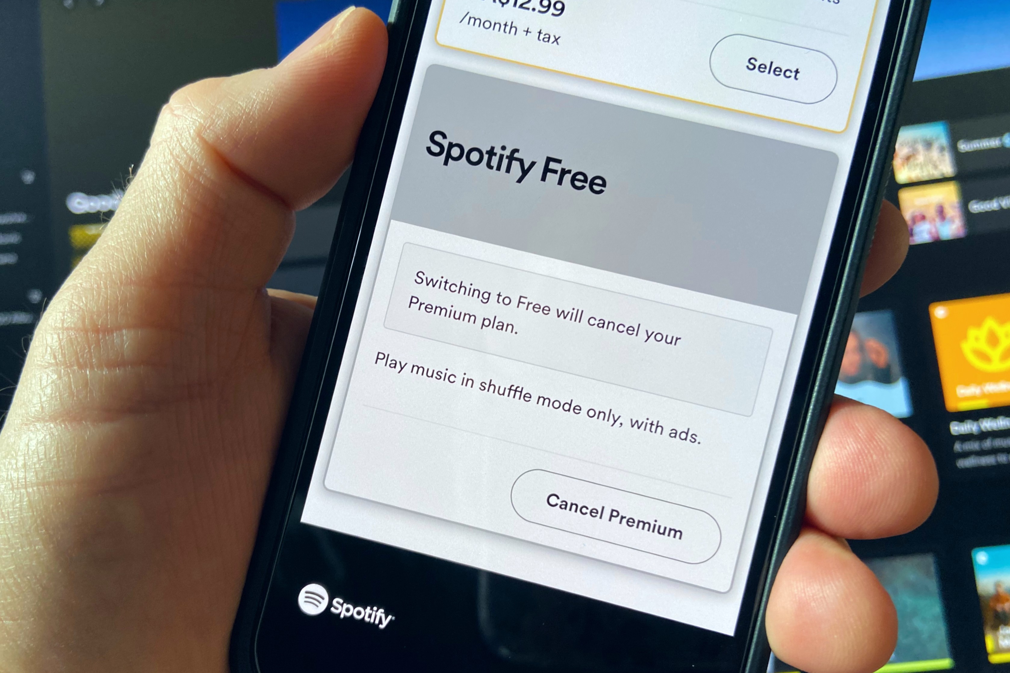 how to cancel spotify premium