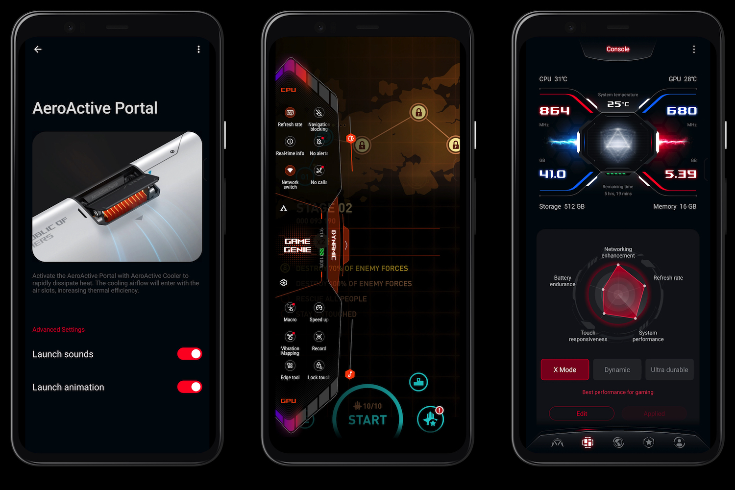 Asus ROG Phone 7 Ultimate screenshots.