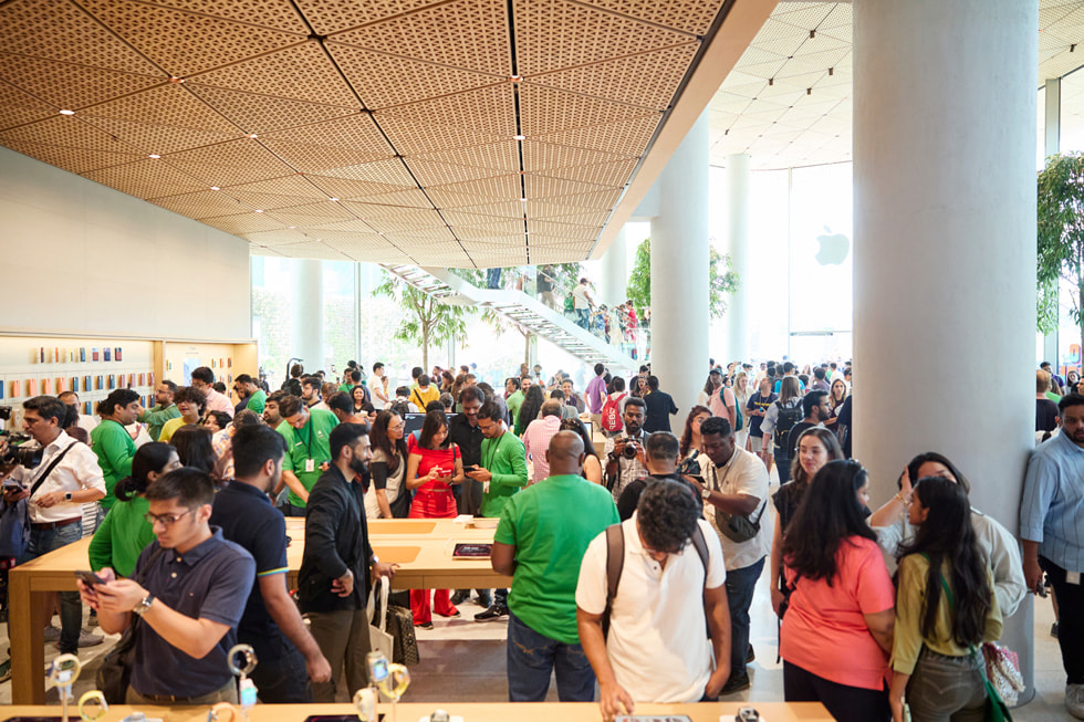 Apple opens its first retail store in India.