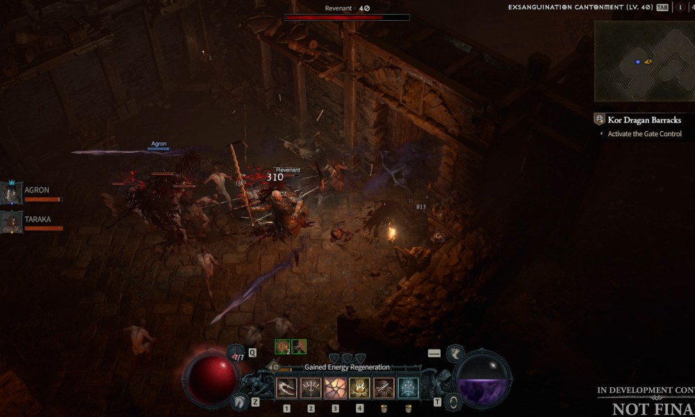 A rogue attacks enemies in Diablo 4.