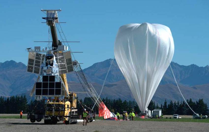 NASA preps one of its high-altitude balloons for launch.