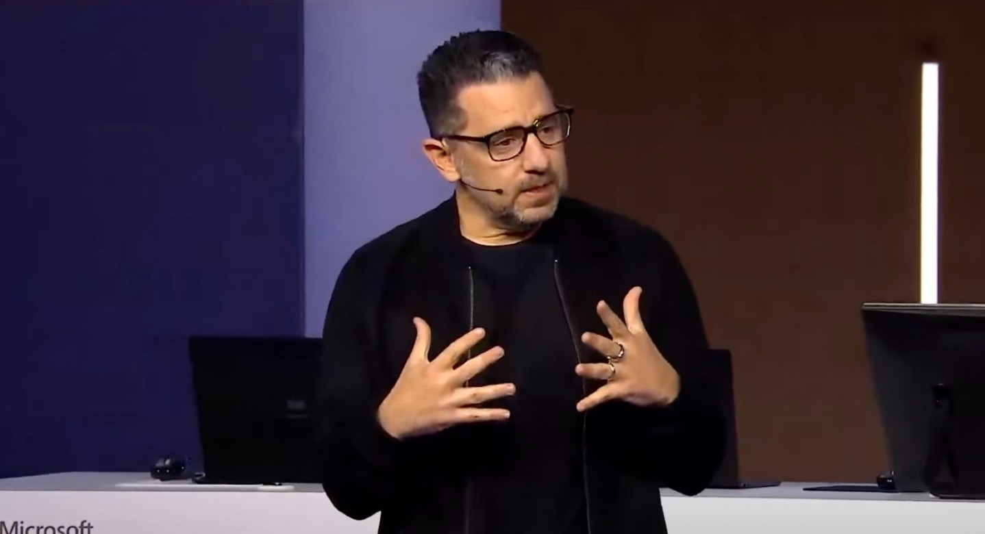 Panos Panay at AMD's CES 2023 presentation.