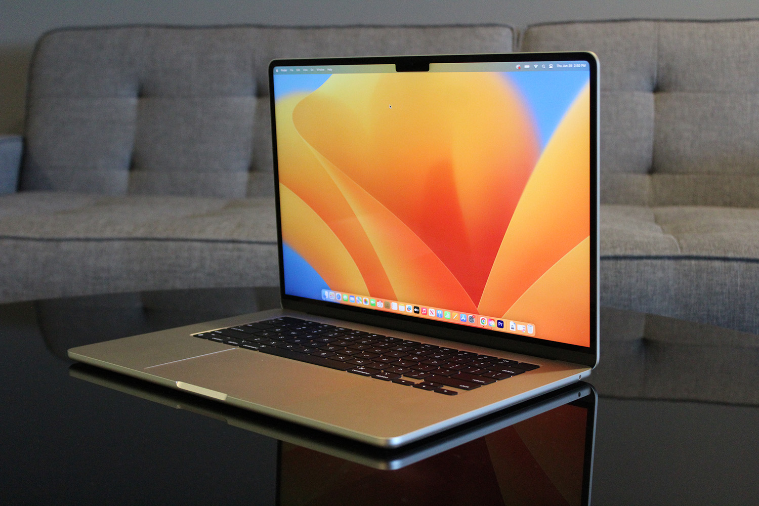 Apple's 15-inch MacBook Air placed on a desk.