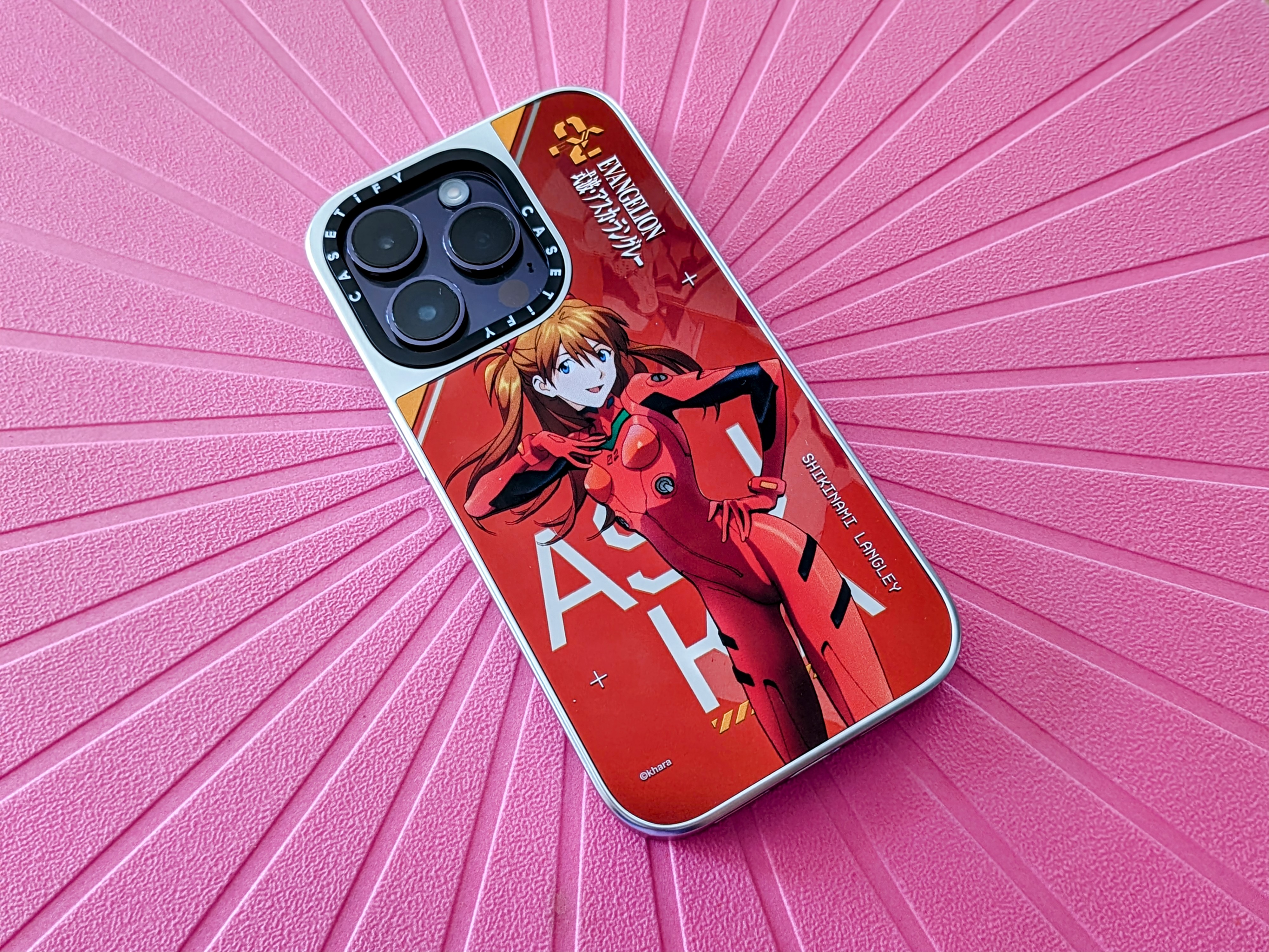 CASETiFY Evangelion Asuka Mirror iPhone 14 Pro case.