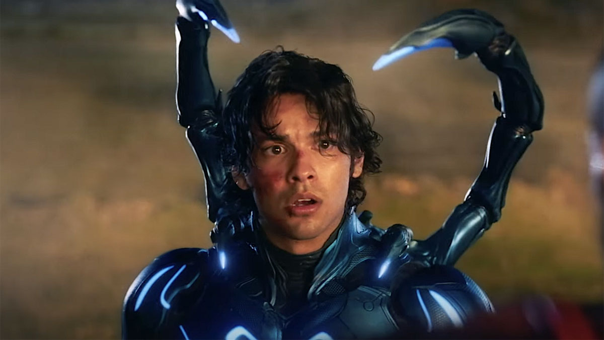 Xolo Maridueña in Blue Beetle.