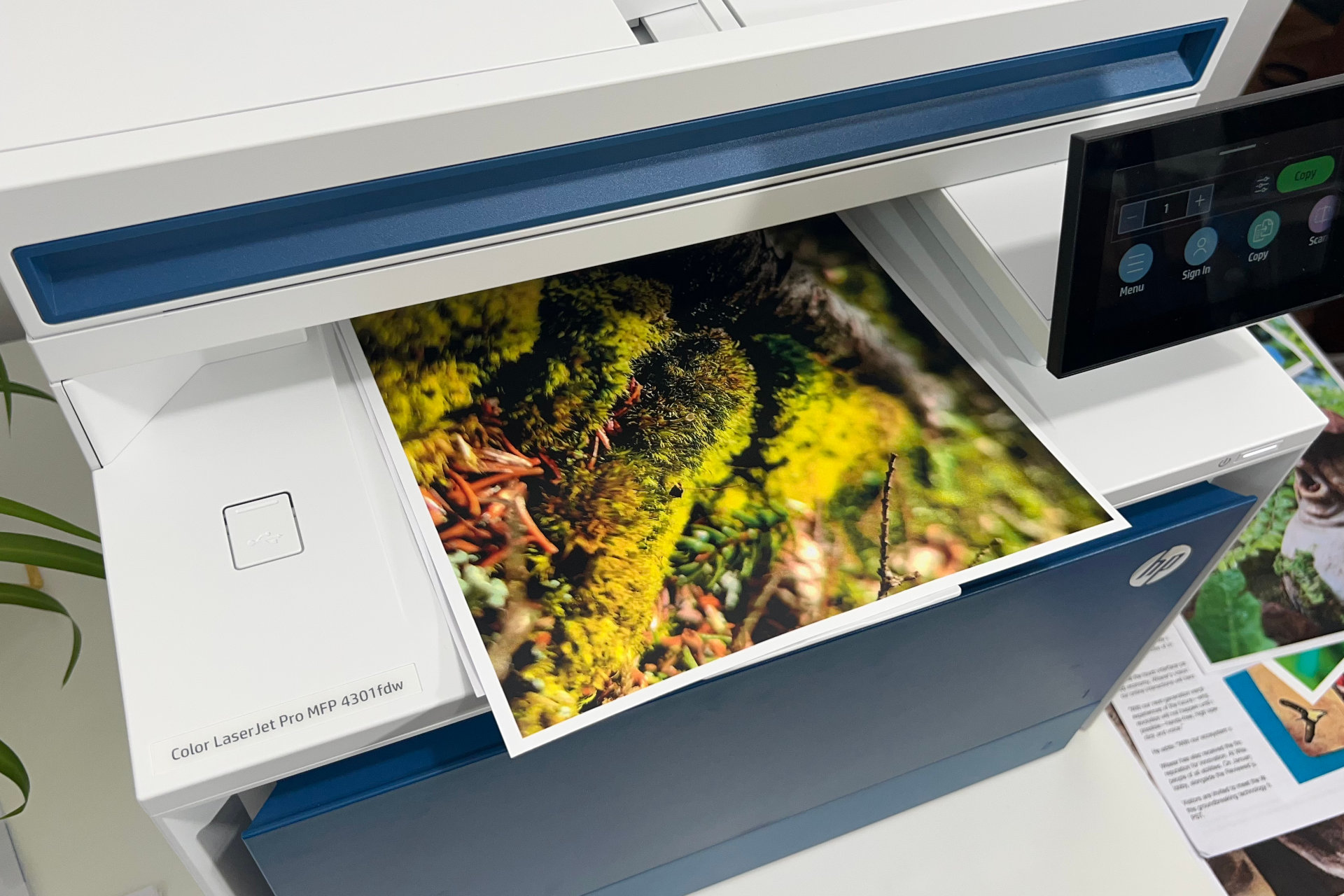 hp color laserjet pro 4301fdw review the has great photo print quality on glossy paper