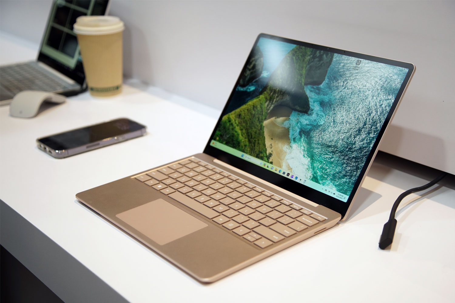 Surface Laptop Go 3 at Microsoft debut event.