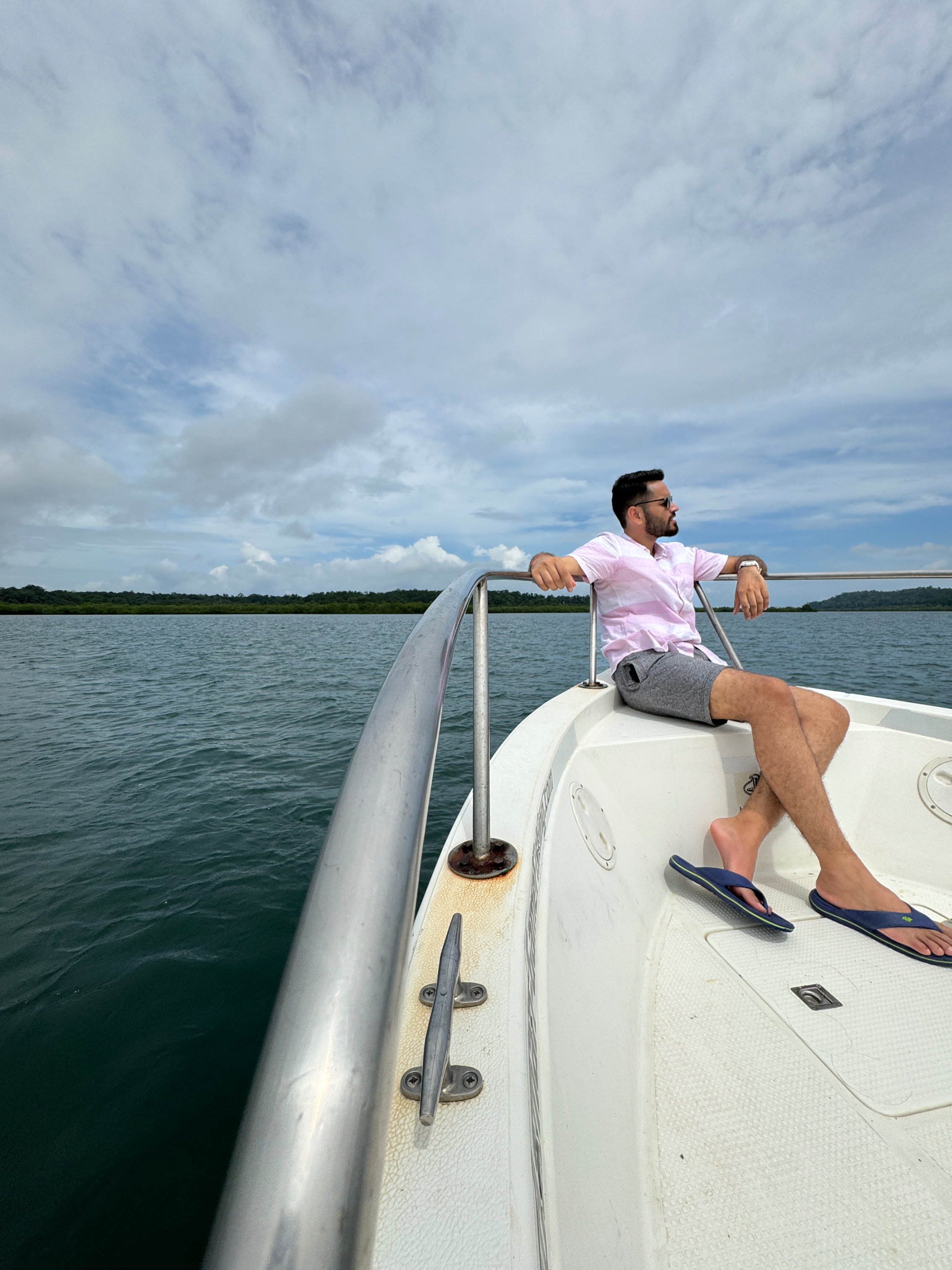 Prakhar Khanna in a boat clicked on the iPhone 15 Pro.