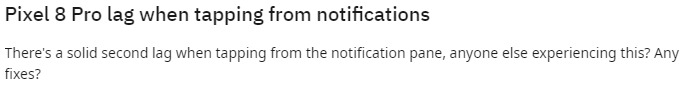 Pixel 8 series Reddit complaint 7.
