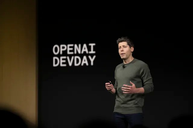 Sam Altman at the OpenAI developer conference.