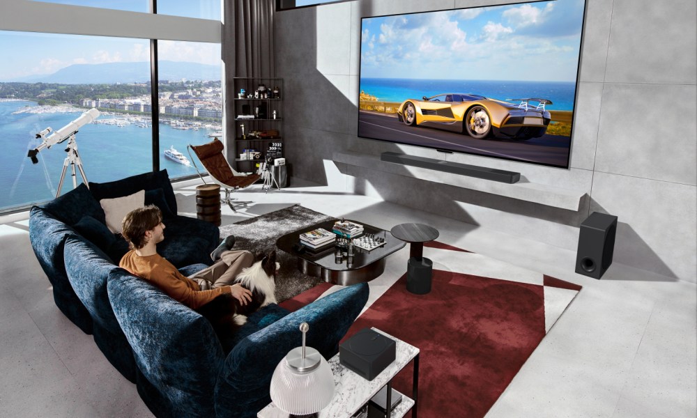 The 2024 LG OLED M4 television seen in a press image.