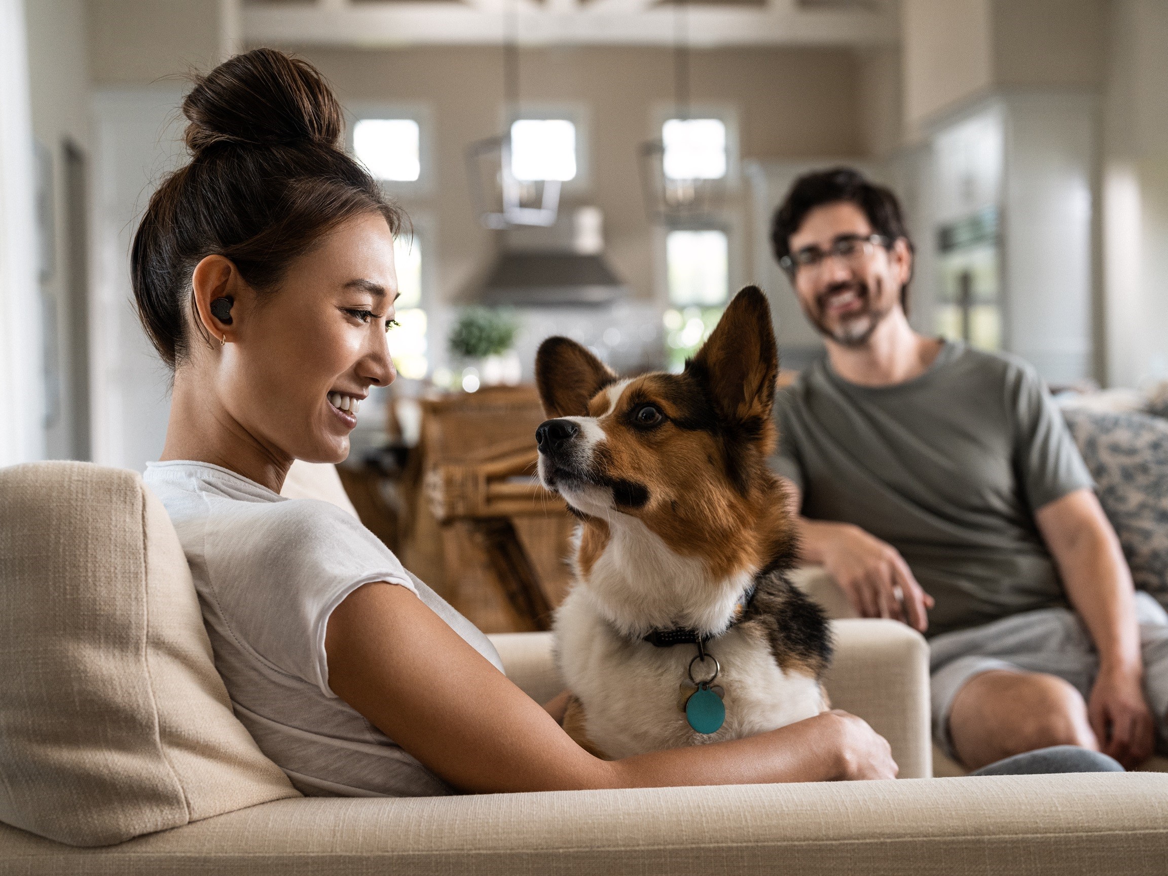 Sony CREC-E10 hearing aids worn with Family