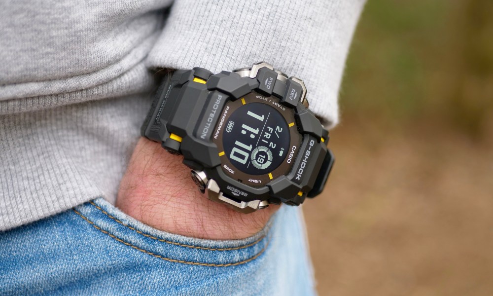 A person wearing the Casio G-Shock GPR-H1000 Rangeman.