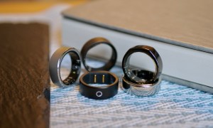 Various smart rings together on a table.