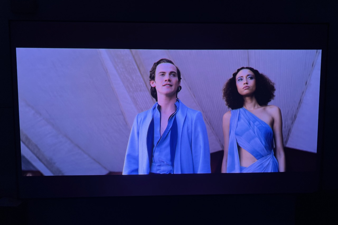 A scene from Apple TV Plus' Foundation, showcasing the BenQ V5000i projector's Bright Filmmaker mode.