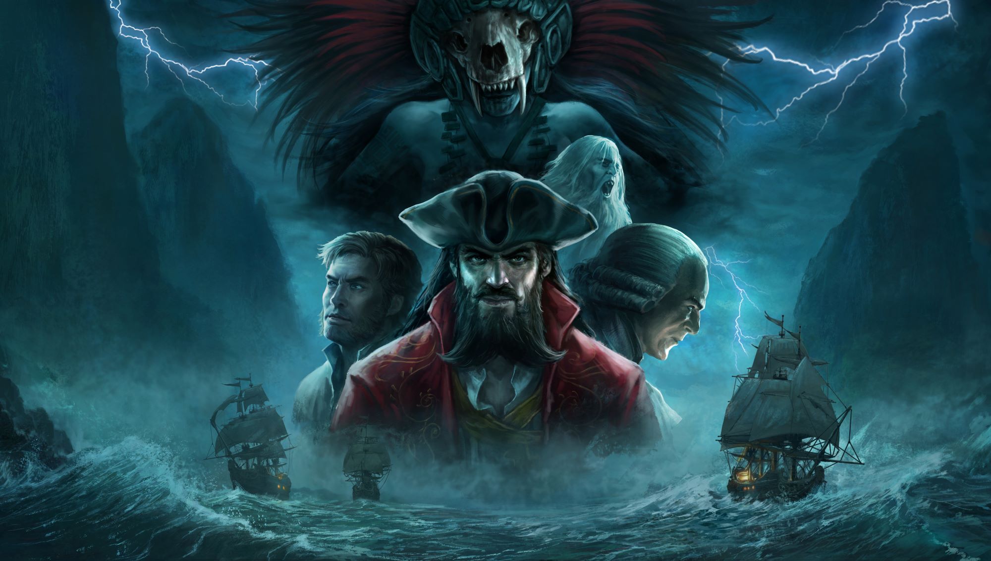 Key art for Flint: Treasure of Oblivion shows a crew of pirates.