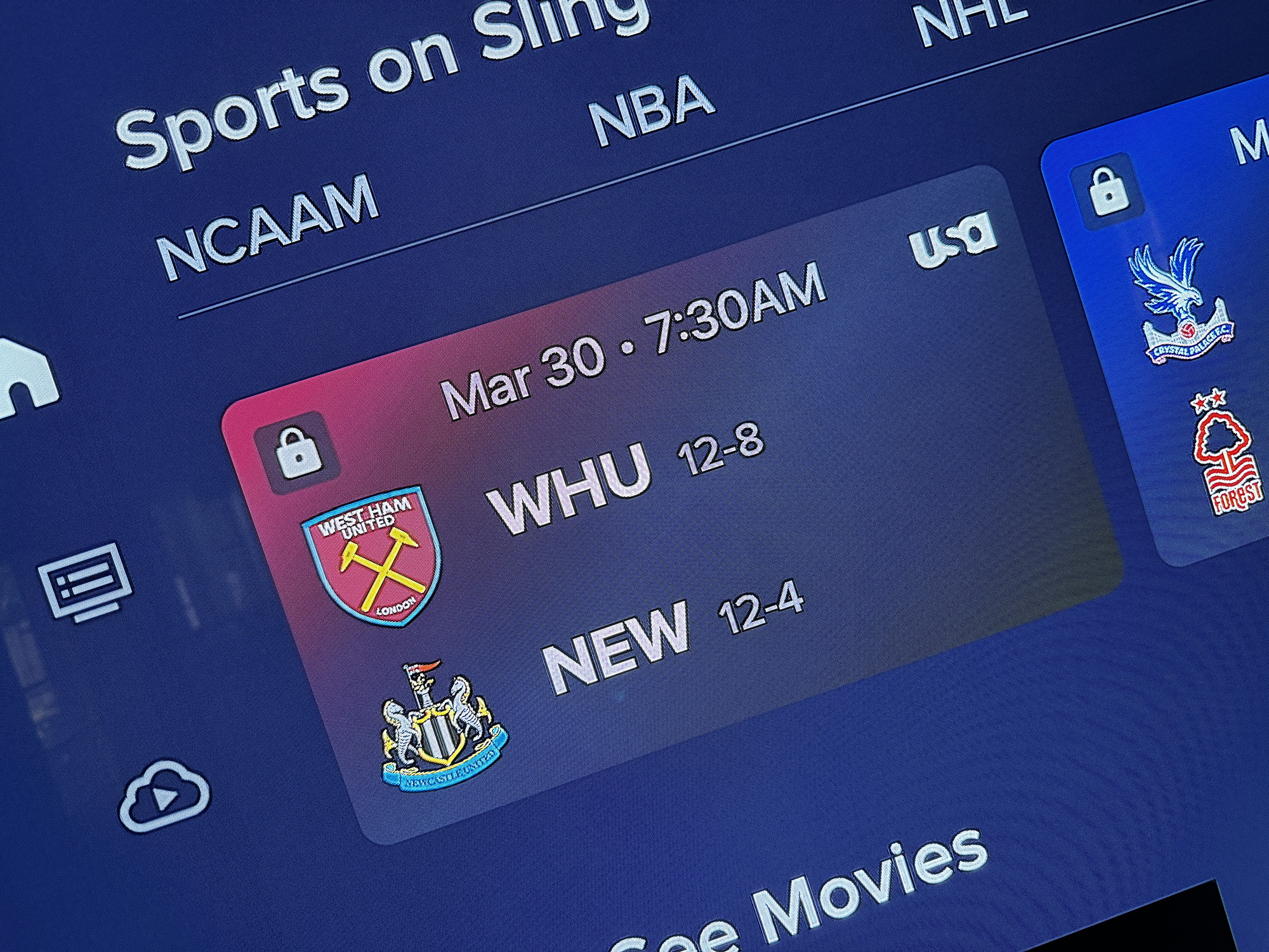 Premier League on Sling TV.