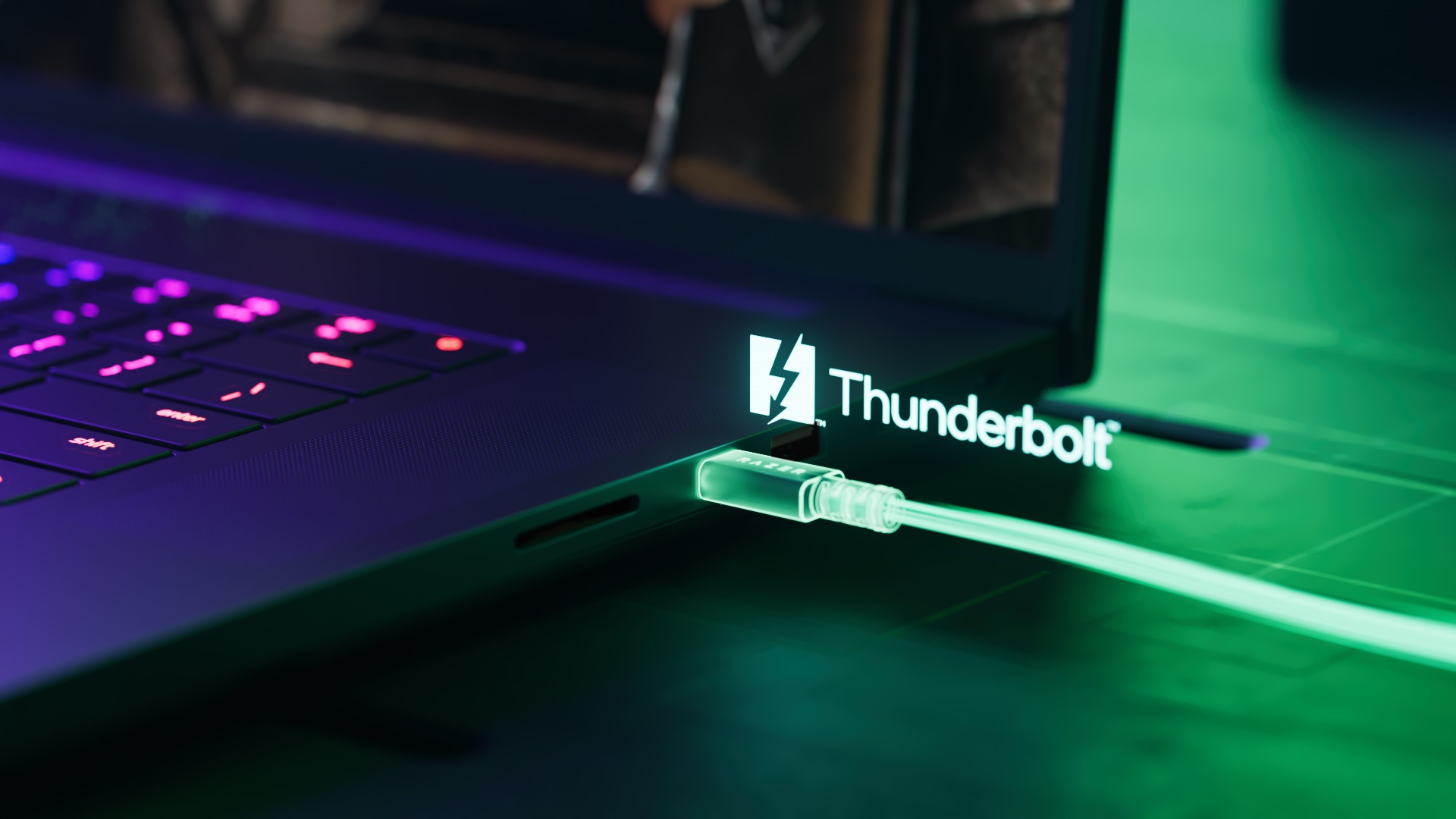 The Razer Blade 18 2024 with Thunderbolt 5.