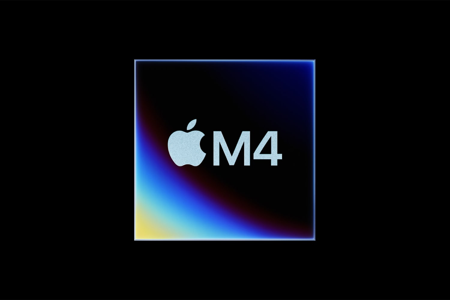 An official rendering of the Apple M4 chip.