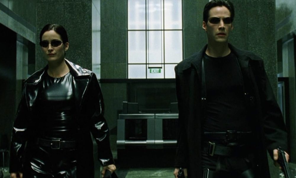 Trinity and Neo in The Matrix