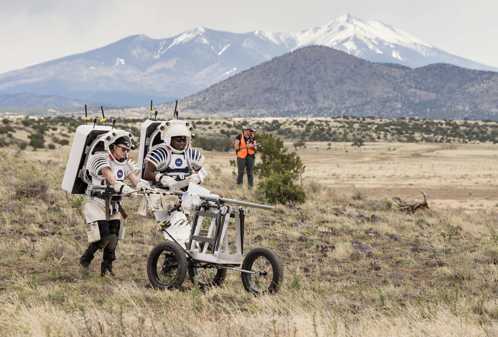 NASA astronauts training in Arizona.