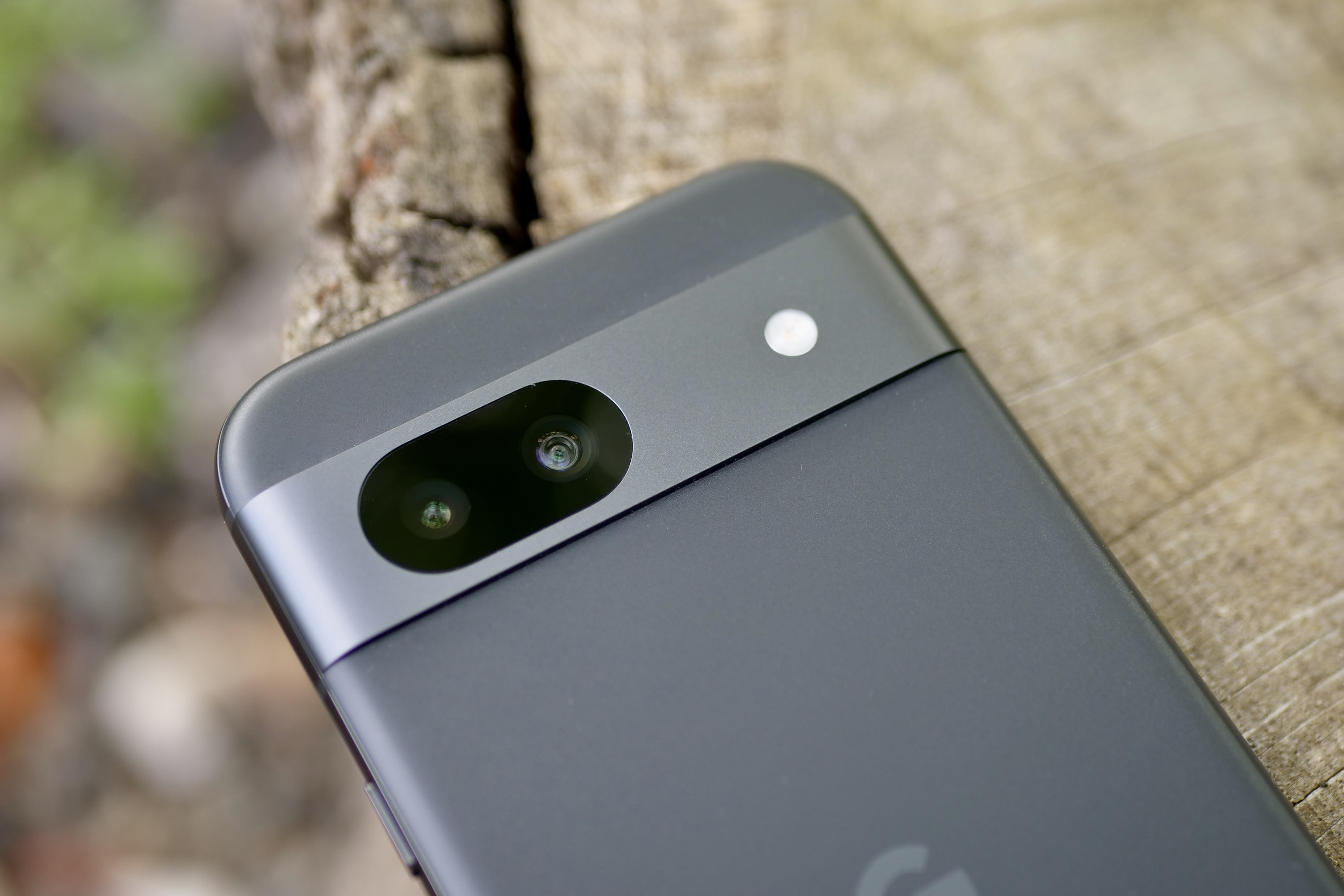 The Google Pixel 8a's camera visor.