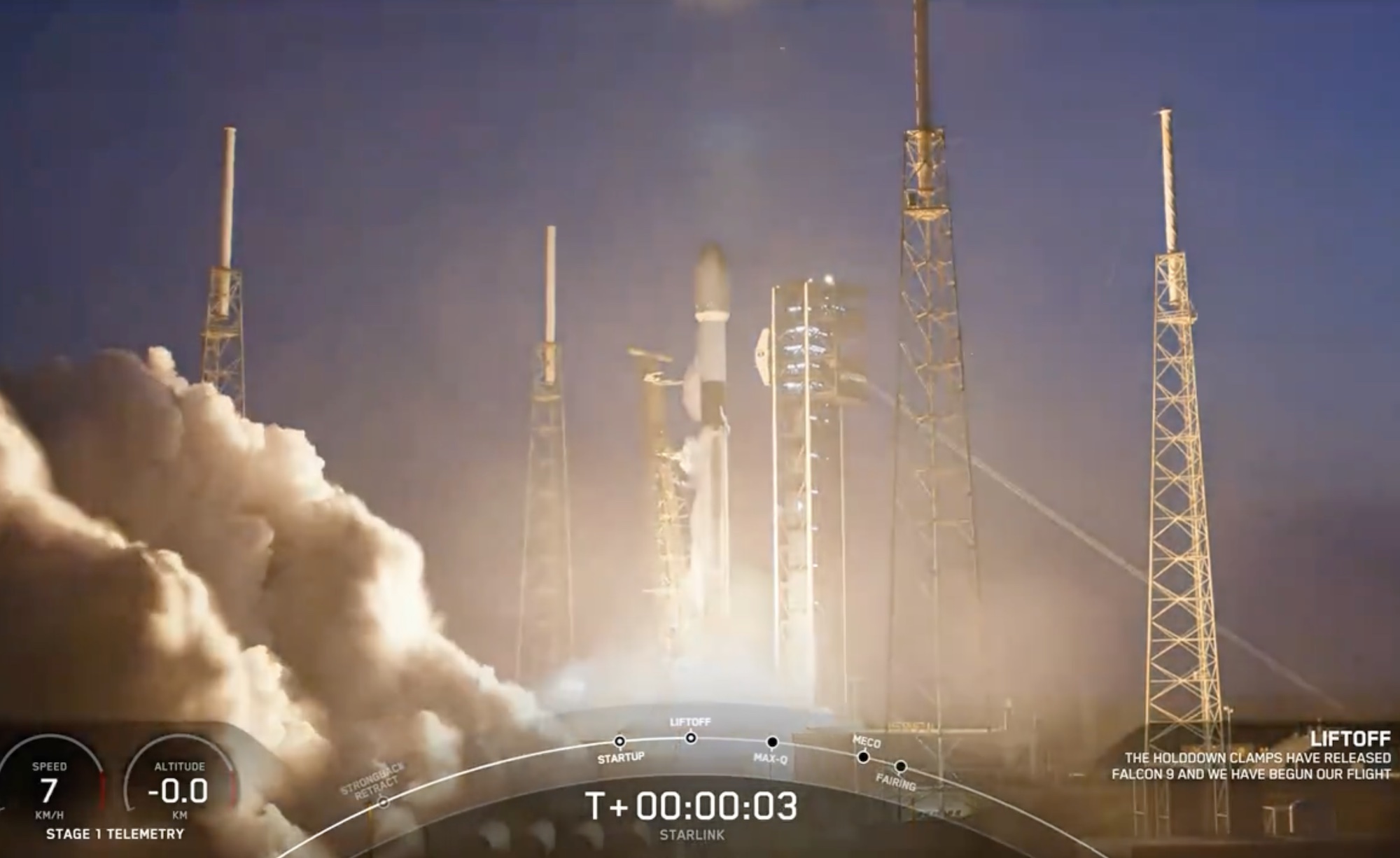 A SpaceX Falcon 9 booster launching for the 21st time in May 2024.