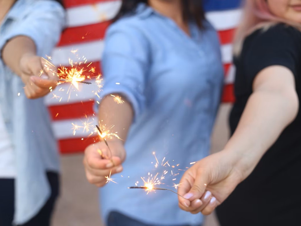 Independence Day sparklers from Alondra Olivas Unsplash