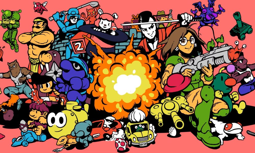 Key art for UFO 50 shows several retro characters.