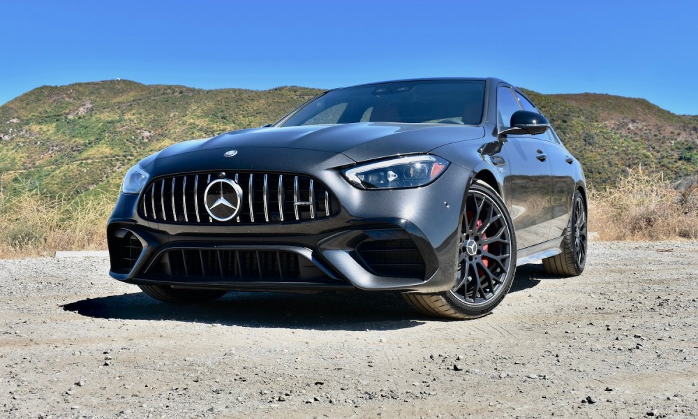 2025 Mercedes-AMG C63 S E Performance front quarter view.