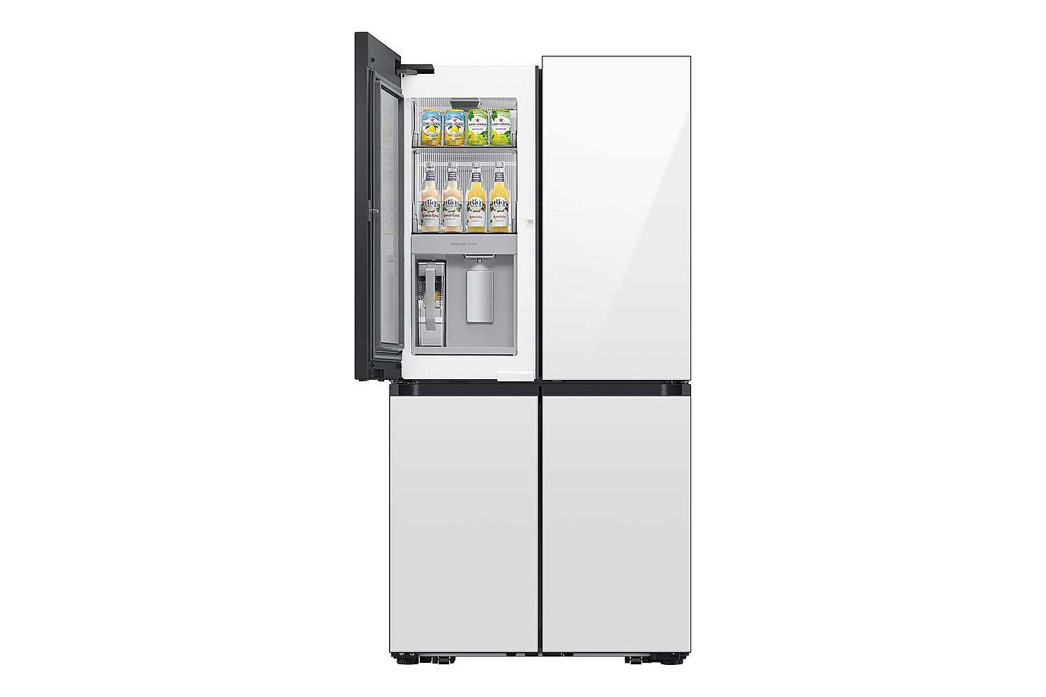 The Samsung Bespoke 29 Cubic Feet 4-Door Flex French Door Refrigerator on a white background.