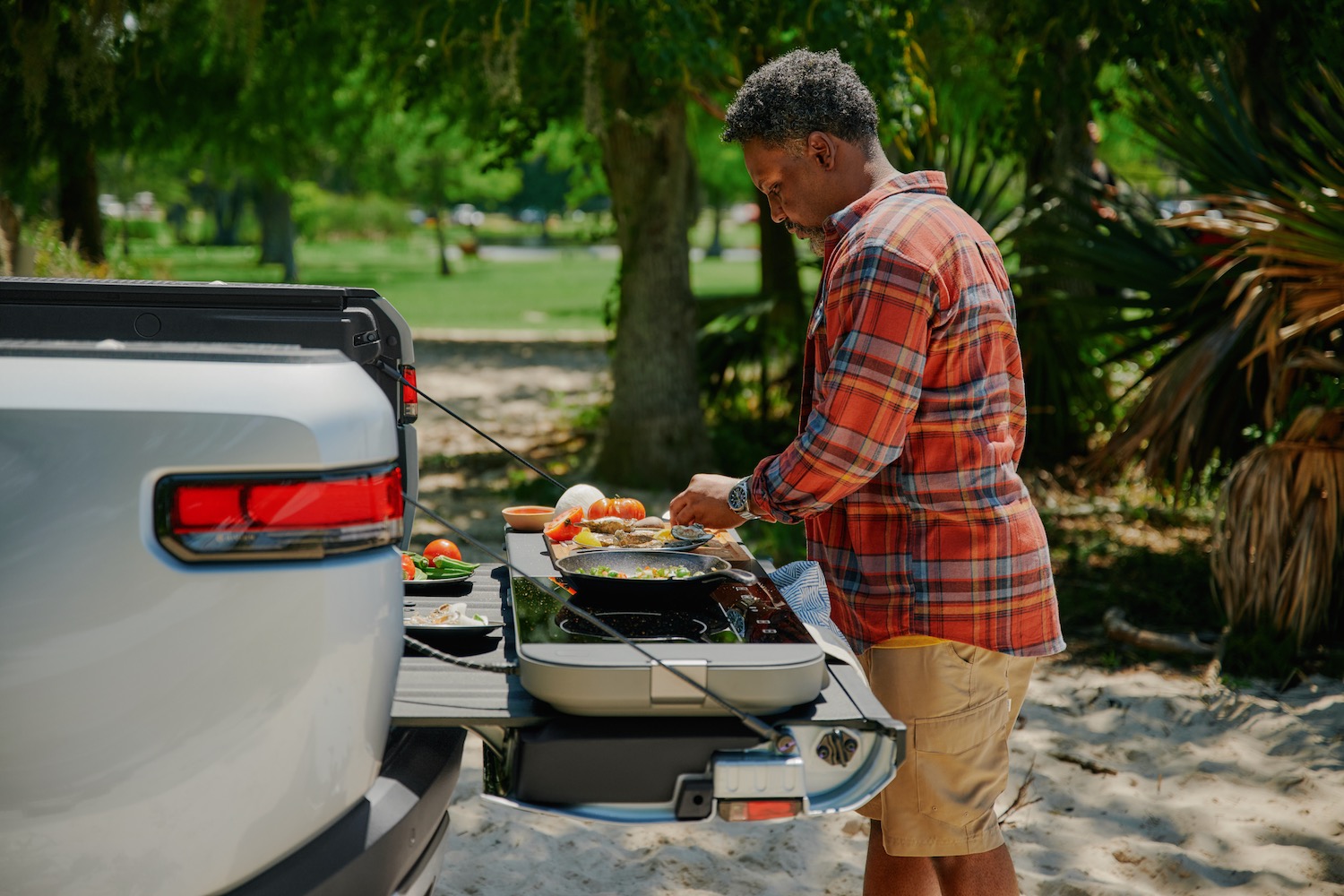 Rivian Travel Kitchen.