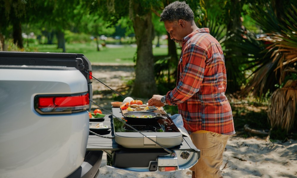 Rivian Travel Kitchen.