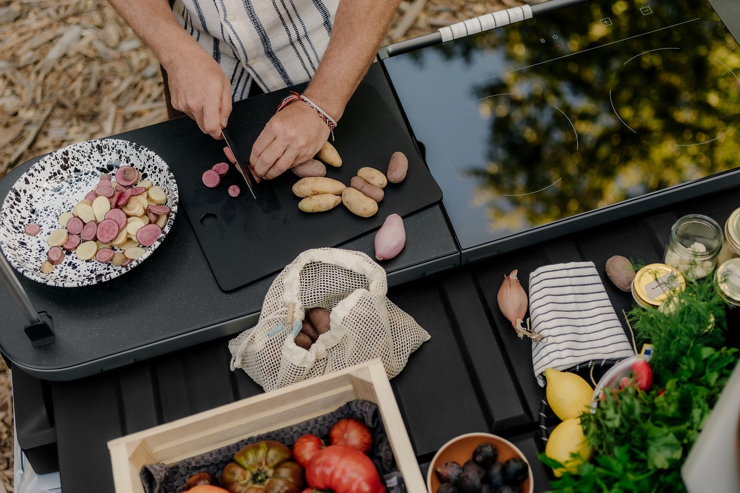 Rivian Travel Kitchen.